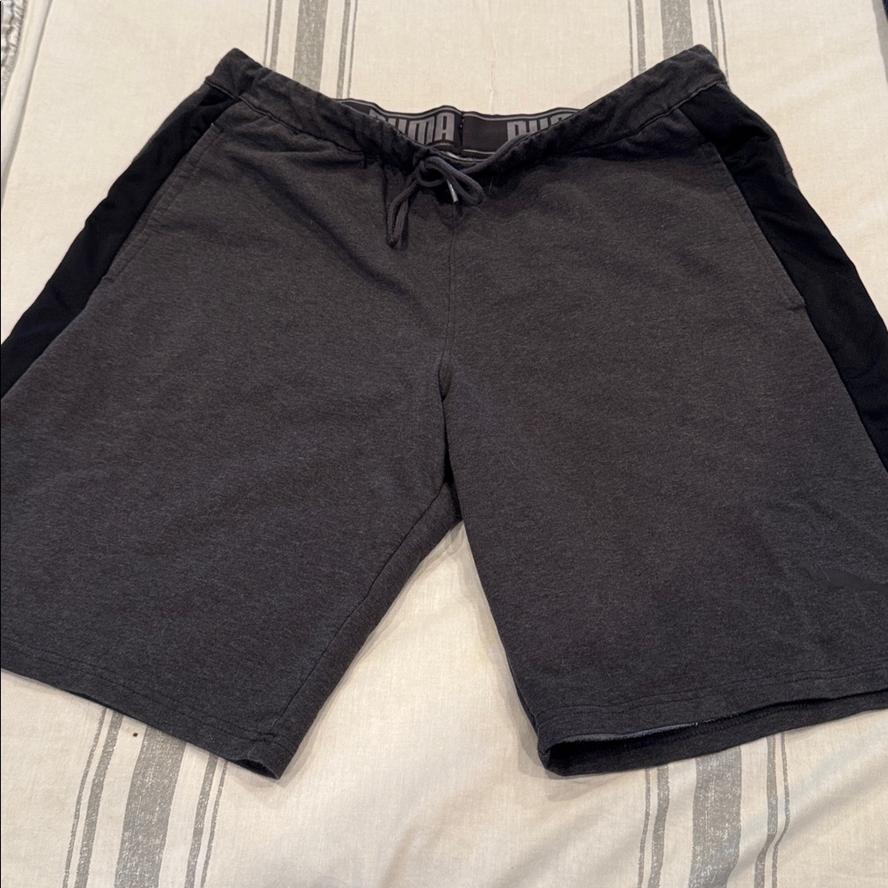 Puma Charcoal and Black Athletic Shorts